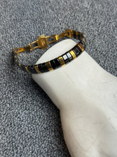 Stylish Unisex Black & Gold Block Bracelet 👑