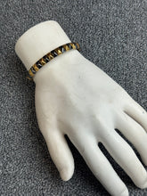 Unisex Black & Gold Pyramid Link Bracelet – Premium Statement Band 👑