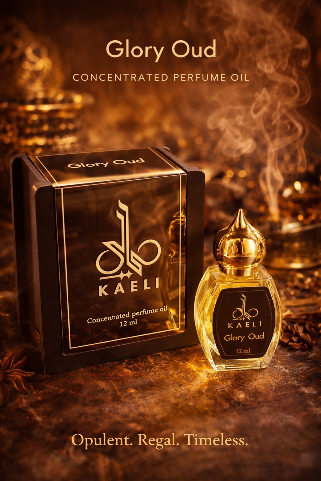 Glory Oud Premium Attar Oil – Long Lasting Luxury Oud Perfume (12ml)