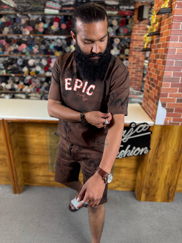 Men’s Printed Cotton Shorts Co-Ord Set