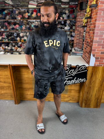 Men’s Printed Cotton Shorts Co-Ord Set