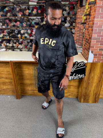 Men’s Printed Cotton Shorts Co-Ord Set