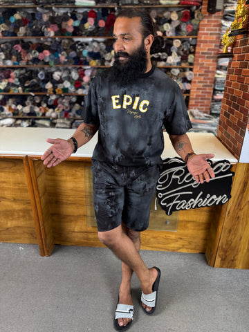 Men’s Printed Cotton Shorts Co-Ord Set