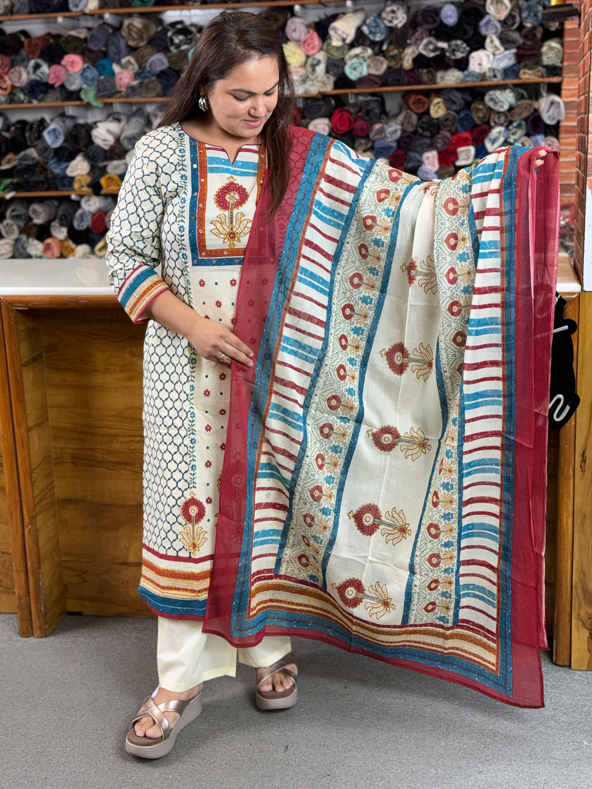 Women’s Printed Cotton Kurta Set – Summer Special 🌿