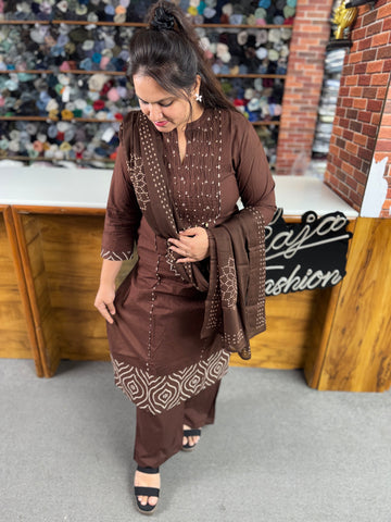 Premium Women's Cotton Kurti Set | Elegant Embroidered Ethnic Wear