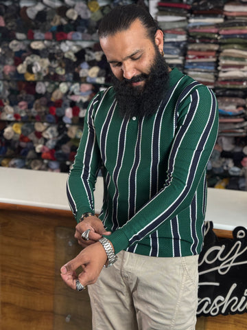 Knitted Full Sleeve T-shirt for Men