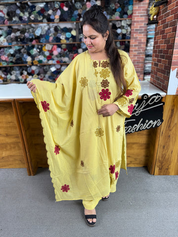 Premium Mul Cotton Embroidered Kurta Set for Women | Elegant Ethnic Wear | Raja Fashion