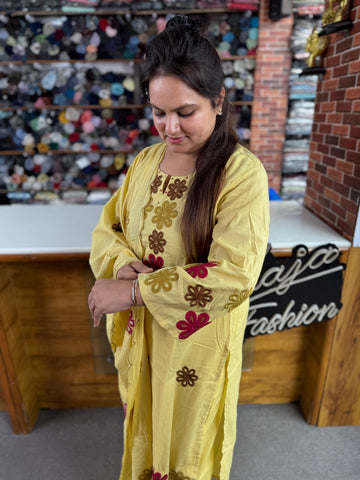 Premium Mul Cotton Embroidered Kurta Set for Women | Elegant Ethnic Wear | Raja Fashion