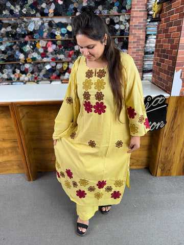 Premium Mul Cotton Embroidered Kurta Set for Women | Elegant Ethnic Wear | Raja Fashion