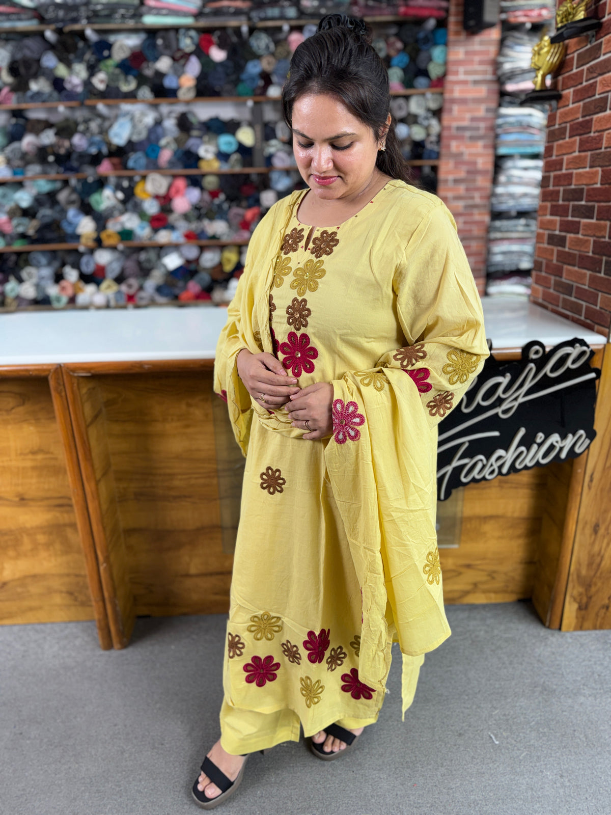 Premium Mul Cotton Embroidered Kurta Set for Women | Elegant Ethnic Wear | Raja Fashion