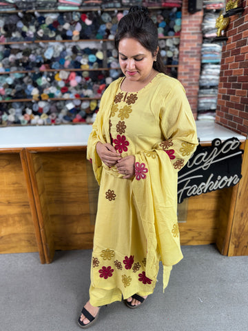 Premium Mul Cotton Embroidered Kurta Set for Women | Elegant Ethnic Wear | Raja Fashion