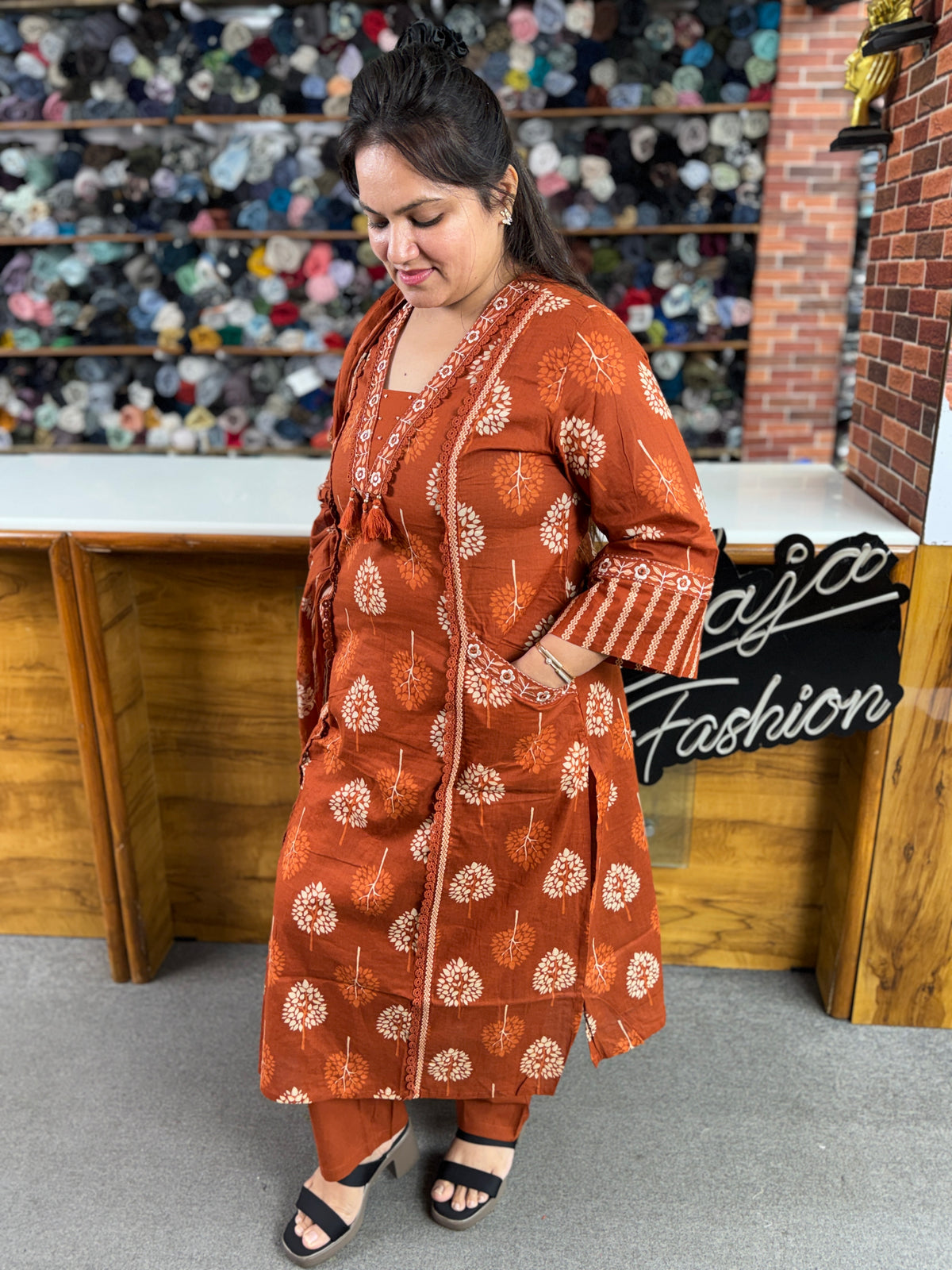 Women's Premium Cotton Printed 3-Piece Kurta Set | Raja Fashion