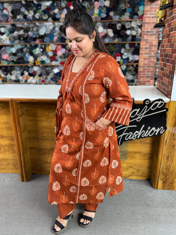Women's Premium Cotton Printed 3-Piece Kurta Set | Raja Fashion