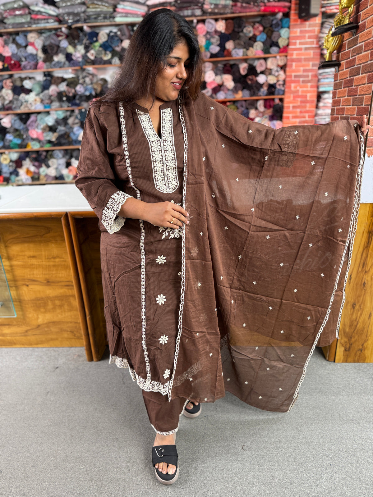 Women's Plus Size Premium Embroidered 3- Piece Kurta Set | Soft & Breathable Ethnic Wear | Raja Fashion