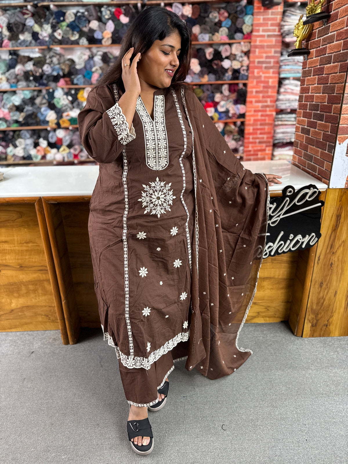 Women's Plus Size Premium Embroidered 3- Piece Kurta Set | Soft & Breathable Ethnic Wear | Raja Fashion