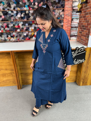 Women's Premium Co-Ord Set with Mirror Work | Festive Kurta Pant Set