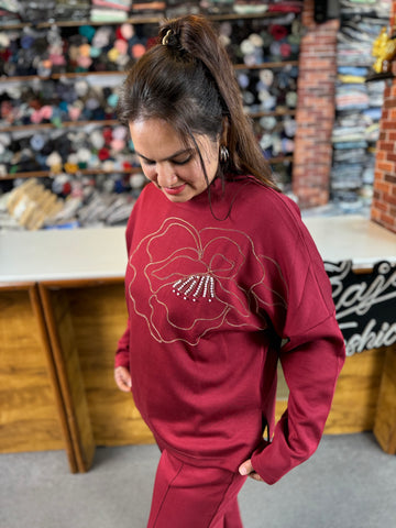 Women Imported Designer Floral Co-Ord Set | Baggy Drop Shoulder Luxe Fit