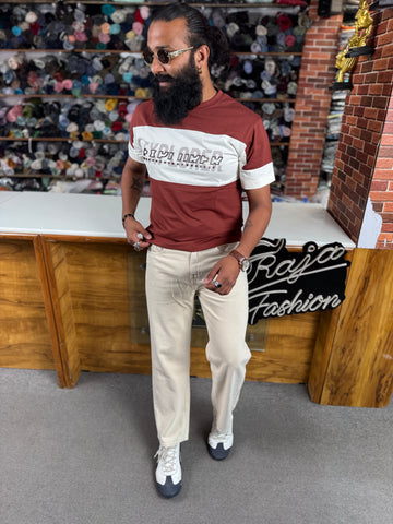 Men’s Colorblock Printed Casual T-Shirt