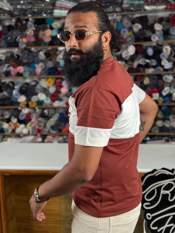 Men’s Colorblock Printed Casual T-Shirt