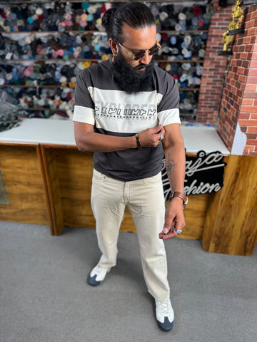 Men’s Colorblock Printed Casual T-Shirt