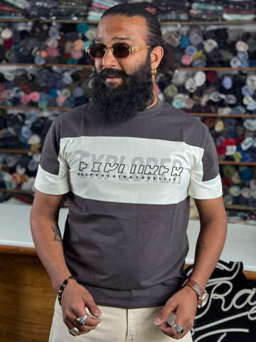 Men’s Colorblock Printed Casual T-Shirt