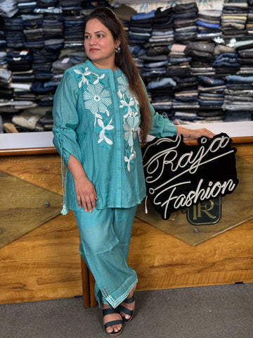 Aqua Grace Embroidered Co-ord Set