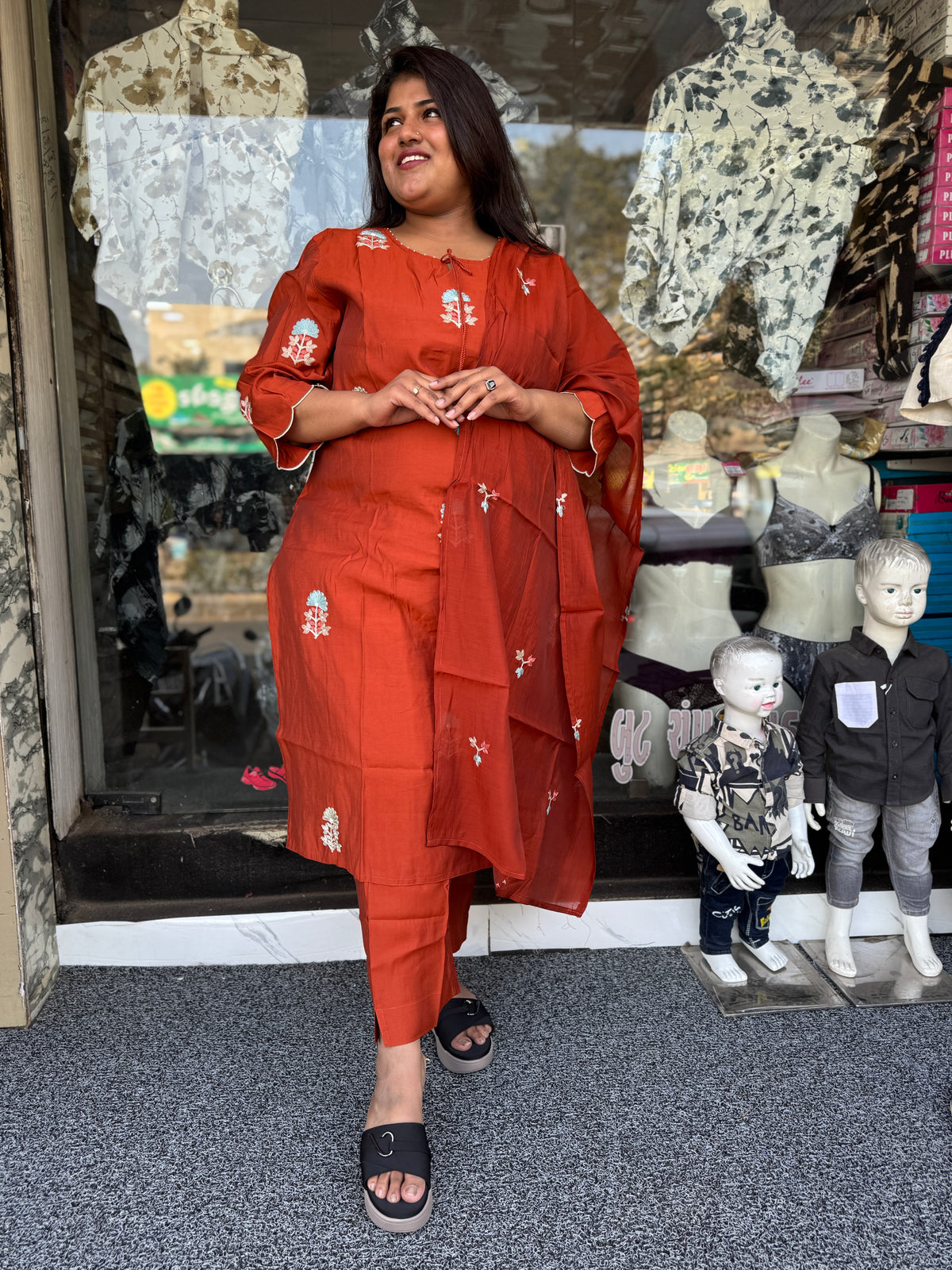 Timeless Embroidered Kurta Pant Set for Women