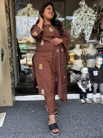 Timeless Embroidered Kurta Pant Set for Women