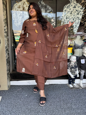 Timeless Embroidered Kurta Pant Set for Women