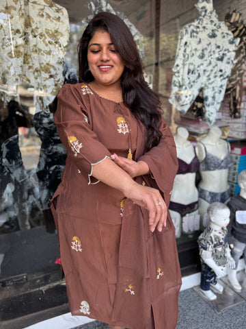 Timeless Embroidered Kurta Pant Set for Women