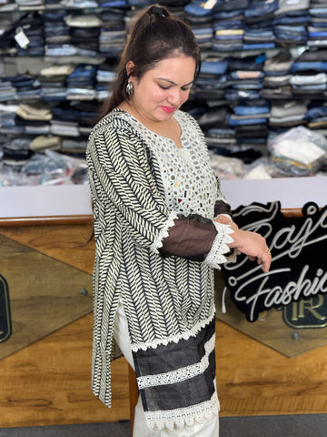 Classic Black Ivory Kurta Set - Raja Fashion 👑