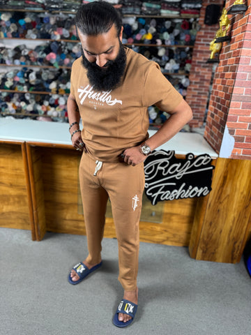 Men Woody Brown Co-Ord Set