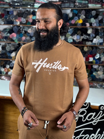 Men Woody Brown Co-Ord Set