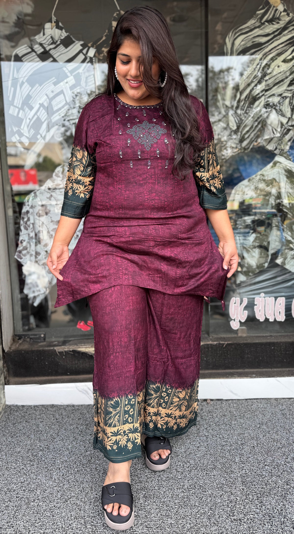 German Rayon Kurta Co-Ord Set – Plus Size