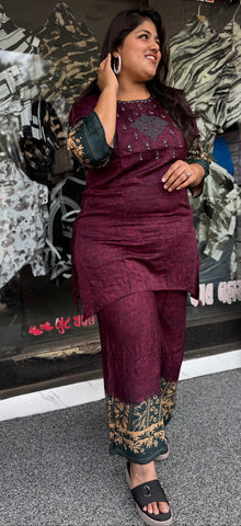 German Rayon Kurta Co-Ord Set – Plus Size