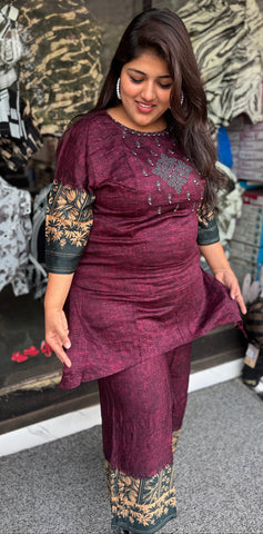 German Rayon Kurta Co-Ord Set – Plus Size