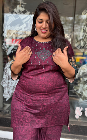 German Rayon Kurta Co-Ord Set – Plus Size