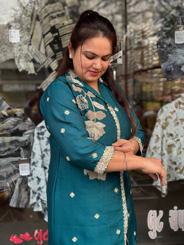 Royal Glint Silk Co-Ord Set - Raja Fashion 👑