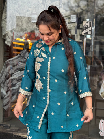 Royal Glint Silk Co-Ord Set - Raja Fashion 👑