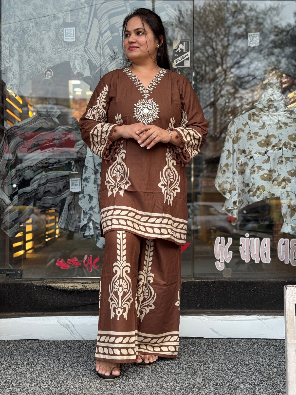 Heritage Bloom German Rayon Co-Ord for Women👑
