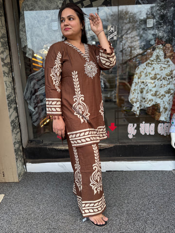 Heritage Bloom German Rayon Co-Ord for Women👑