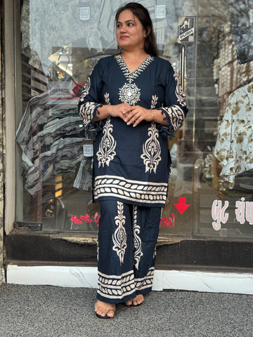 Heritage Bloom German Rayon Co-Ord for Women👑